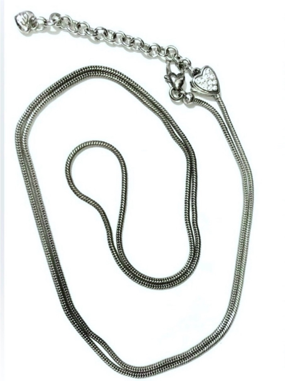 Brighton Mini Charm silver necklace Fits mini & regular beads & charms Retired